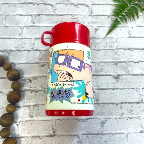 Nickelodeon Other - Rugrats Viacom Aladdin Thermos with Lid Cup Vintage 90s Y2K Nostalgia Lunchbox
